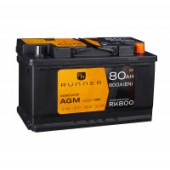Аккумулятор RUNNER AGM 80R RK800 80Ач 800А обр. пол. Аккумулятор RUNNER AGM 80R RK800 80Ач 800А обр. пол.